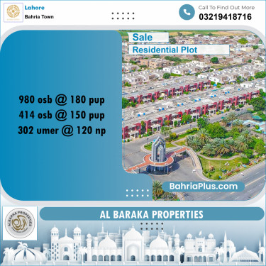 Residential Plot for Sale in Bahria Town, Lahore - (BP-202142)