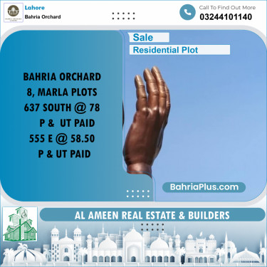 Residential Plot for Sale in Bahria Orchard, Lahore - (BP-202220)