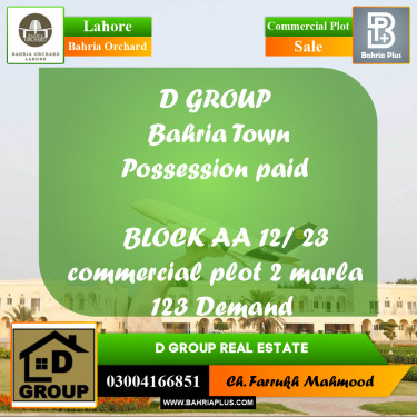 Commercial Plot for Sale in Bahria Orchard, Lahore - (BP-202232)