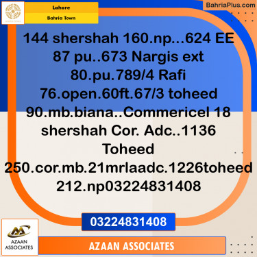 Residential Plot for Sale in Bahria Town, Lahore - (BP-202293)