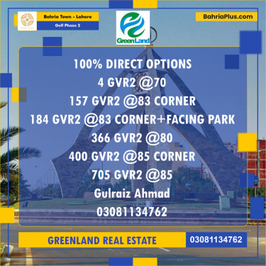 10 Marla Residential Plot for Sale in Golf Phase 2 -  Bahria Town, Lahore - (BP-202307)
