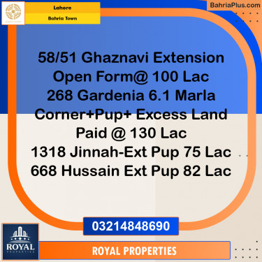 10 Marla Residential Plot for Sale in Bahria Town, Lahore - (BP-202314)