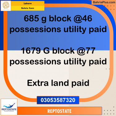 Residential Plot for Sale in Bahria Town, Lahore - (BP-202323)