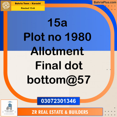 125 Sq. Yards Residential Plot for Sale in Precinct 15-A -  Bahria Town, Karachi - (BP-202419)