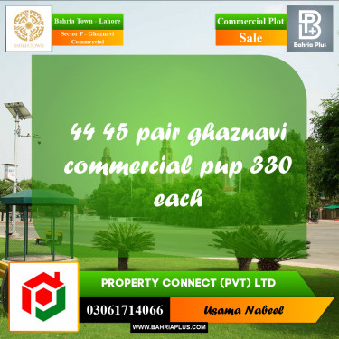 Commercial Plot for Sale in Sector F - Ghaznavi Commercial -  Bahria Town, Lahore - (BP-202421)