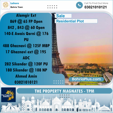 Residential Plot for Sale in Bahria Town, Lahore - (BP-202429)