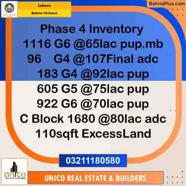 Residential Plot for Sale in Bahria Orchard, Lahore - (BP-202451)