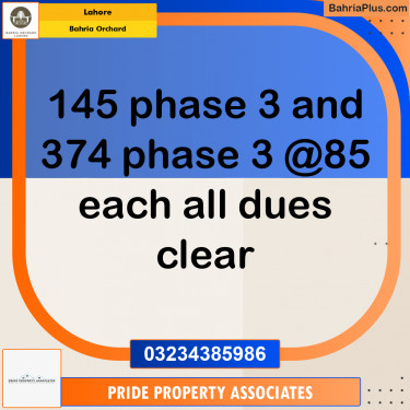 Residential Plot for Sale in Bahria Orchard, Lahore - (BP-202503)
