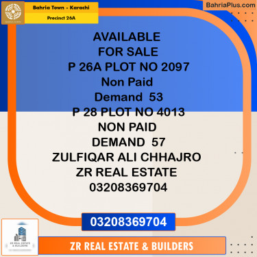125 Sq. Yards Residential Plot for Sale in Precinct 26A -  Bahria Town, Karachi - (BP-202590)