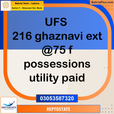 Residential Plot for Sale in Sector F - Ghaznavi Ext. Block -  Bahria Town, Lahore - (BP-202650)