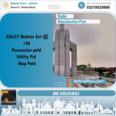 10 Marla Residential Plot for Sale in Sector E - Nishtar Block -  Bahria Town, Lahore - (BP-202708)