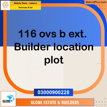 10 Marla Residential Plot for Sale in Overseas B Ext -  Bahria Town, Lahore - (BP-202717)
