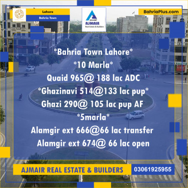 Residential Plot for Sale in Bahria Town, Lahore - (BP-202741)