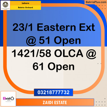 Residential Plot for Sale in Bahria Orchard, Lahore - (BP-202756)