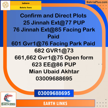 Residential Plot for Sale in Bahria Town, Lahore - (BP-202776)