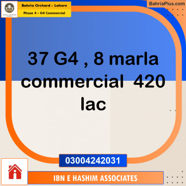 8 Marla Commercial Plot for Sale in Phase 4 - G4 Commercial -  Bahria Orchard, Lahore - (BP-202799)