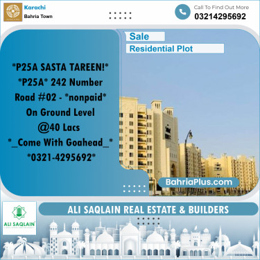 Residential Plot for Sale in Bahria Town, Karachi - (BP-202808)