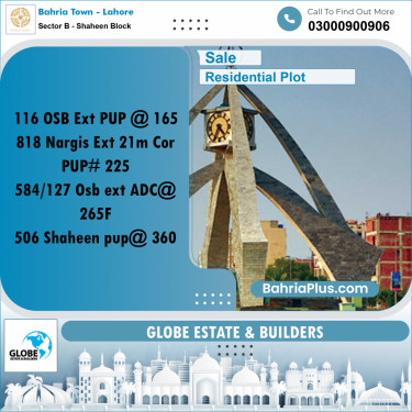 Residential Plot for Sale in Sector B - Shaheen Block -  Bahria Town, Lahore - (BP-202824)