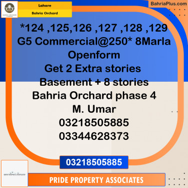 Commercial Plot for Sale in Bahria Orchard, Lahore - (BP-202843)