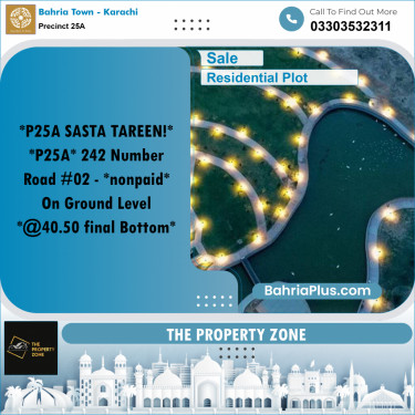 125 Sq. Yards Residential Plot for Sale in Precinct 25A -  Bahria Town, Karachi - (BP-202875)