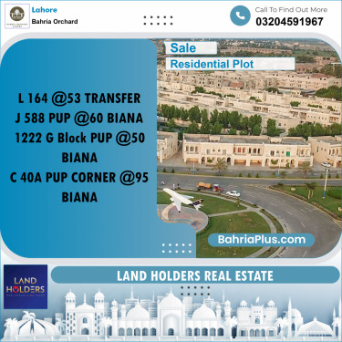 Residential Plot for Sale in Bahria Orchard, Lahore - (BP-202878)