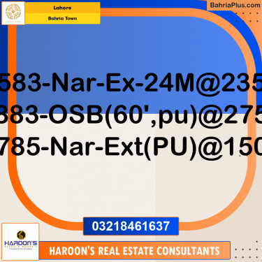 Residential Plot for Sale in Bahria Town, Lahore - (BP-202955)