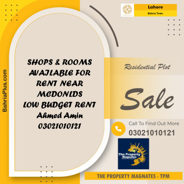 Residential Plot for Sale in Bahria Town, Lahore - (BP-202978)