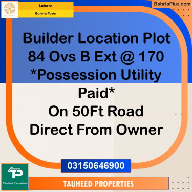 Residential Plot for Sale in Bahria Town, Lahore - (BP-203045)