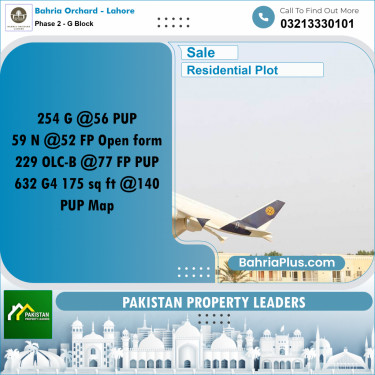 5 Marla Residential Plot for Sale in Phase 2 - G Block -  Bahria Orchard, Lahore - (BP-203098)