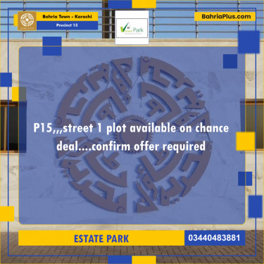 Residential Plot for Sale in Precinct 15 -  Bahria Town, Karachi - (BP-203130)
