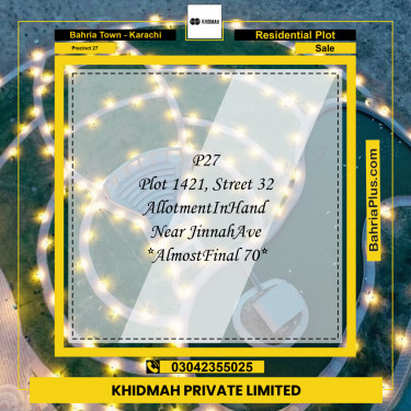 125 Sq. Yards Residential Plot for Sale in Precinct 27 -  Bahria Town, Karachi - (BP-203182)