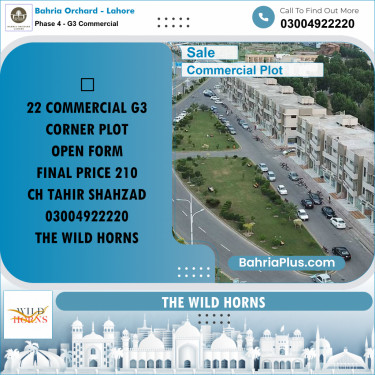 5 Marla Commercial Plot for Sale in Phase 4 - G3 Commercial -  Bahria Orchard, Lahore - (BP-203207)