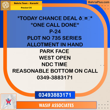 125 Sq. Yards Residential Plot for Sale in Precinct 24 -  Bahria Town, Karachi - (BP-203232)