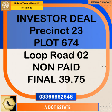 125 Sq. Yards Residential Plot for Sale in Precinct 23 -  Bahria Town, Karachi - (BP-203262)