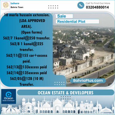 Residential Plot for Sale in Bahria Town, Lahore - (BP-203317)