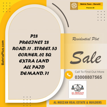 125 Sq. Yards Residential Plot for Sale in Precinct 28 -  Bahria Town, Karachi - (BP-203338)