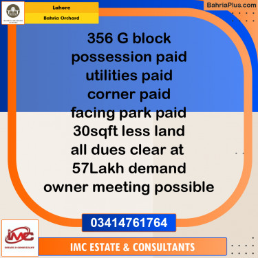 Residential Plot for Sale in Bahria Orchard, Lahore - (BP-203388)