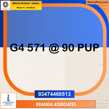 10 Marla Residential Plot for Sale in Phase 4 - G4 Block -  Bahria Orchard, Lahore - (BP-203404)
