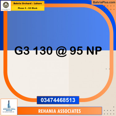 10 Marla Residential Plot for Sale in Phase 4 - G3 Block -  Bahria Orchard, Lahore - (BP-203406)