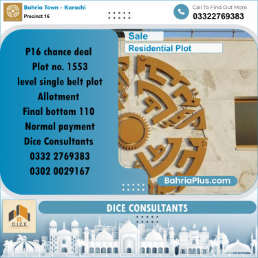 250 Sq. Yards Residential Plot for Sale in Precinct 16 -  Bahria Town, Karachi - (BP-203423)