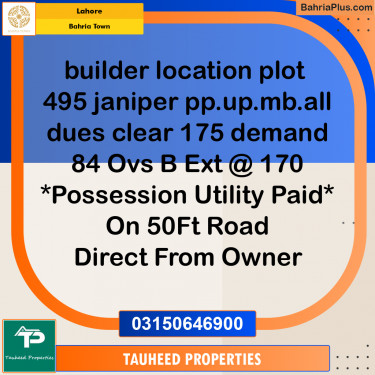 Residential Plot for Sale in Bahria Town, Lahore - (BP-203426)