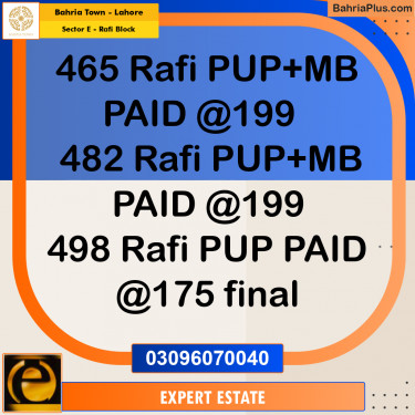 10 Marla Residential Plot for Sale in Sector E - Rafi Block -  Bahria Town, Lahore - (BP-203472)