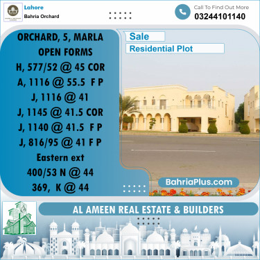 Residential Plot for Sale in Bahria Orchard, Lahore - (BP-203496)