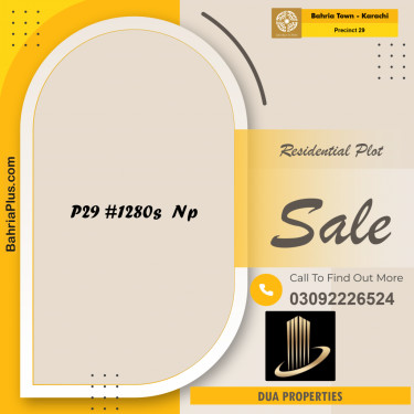 500 Sq. Yards Residential Plot for Sale in Precinct 29 -  Bahria Town, Karachi - (BP-203502)