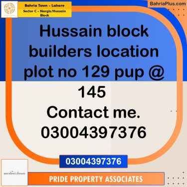 10 Marla Residential Plot for Sale in Sector C - Nargis/Hussain Block -  Bahria Town, Lahore - (BP-203609)