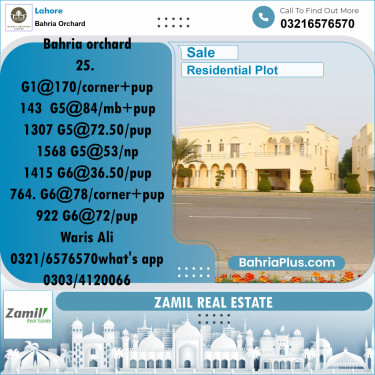 Residential Plot for Sale in Bahria Orchard, Lahore - (BP-203647)