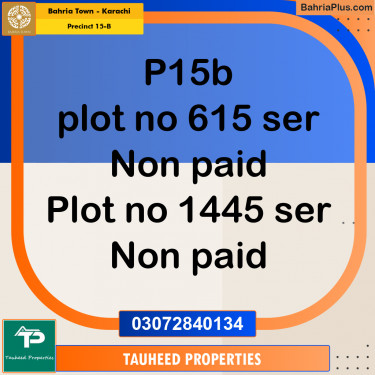 125 Sq. Yards Residential Plot for Sale in Precinct 15-B -  Bahria Town, Karachi - (BP-203754)