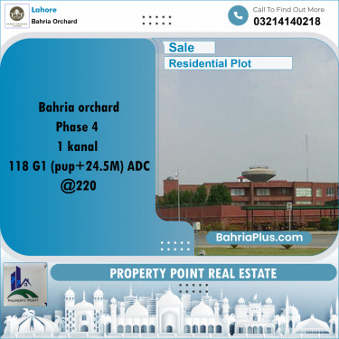 Residential Plot for Sale in Bahria Orchard, Lahore - (BP-203924)