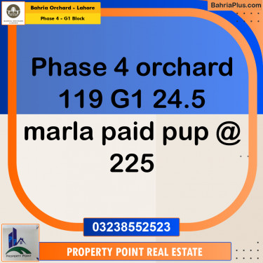 Residential Plot for Sale in Phase 4 - G1 Block -  Bahria Orchard, Lahore - (BP-203932)