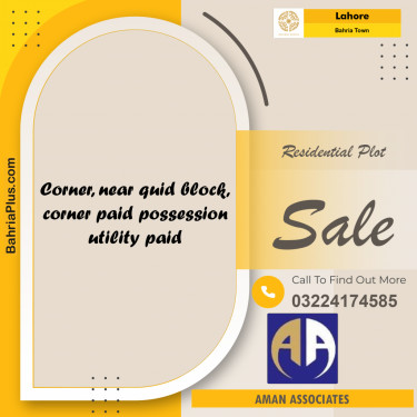 Residential Plot for Sale in Bahria Town, Lahore - (BP-203975)